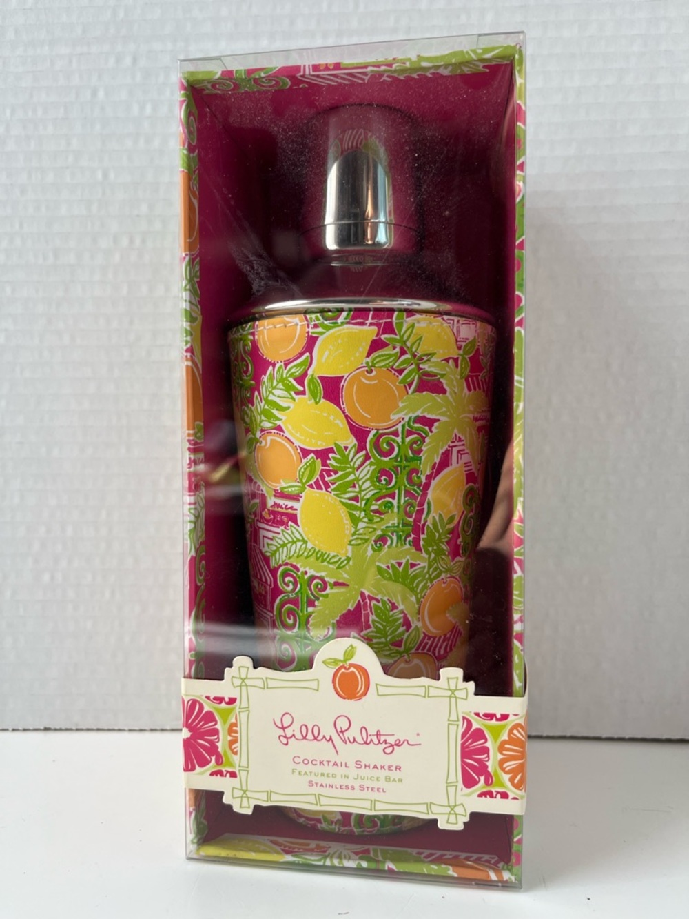 Lilly Pulitzer Pink & Green Cocktail Shaker
